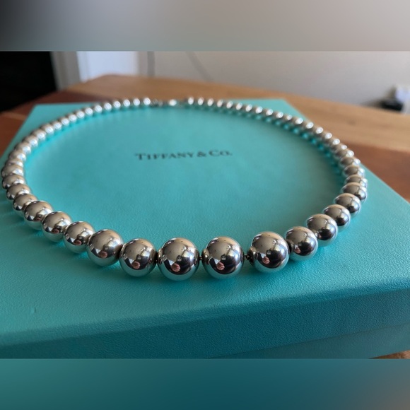 Tiffany & Co. HardWear Graduated Ball Sterling Silver Necklace 16.25” - Picture 2 of 8
